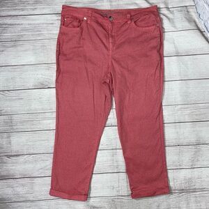 Code Bleu women 14 cotton blend polka dot Aimee Capri pink w/white polka dots